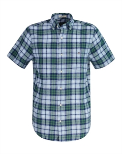 Мужская рубашка с коротким рукавом и клетчатым дизайном, зеленый Gant