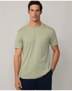 Мужская футболка с короткими рукавами и передним карманом, зеленый Hackett