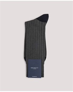 Мужские ребристые носки из мерсеризованного хлопка, темно-серый Hackett