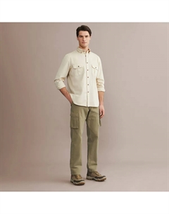 Мужская рубашка в стиле сафари, коричневый Verhunt