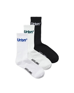 Мужские однотонные носки до колена с логотипом на подошве, голубой Jack & jones