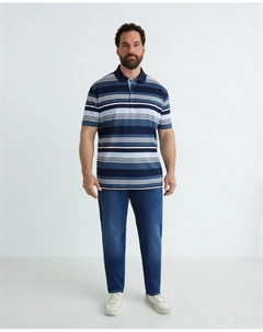 Мужские джинсы больших размеров с пятью карманами, средней степени стирки, большие размеры, синий Paul & shark