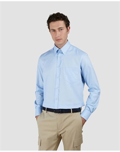 Мужская рубашка с длинным рукавом и воротником на пуговицах, большие размеры, голубой Paul & shark