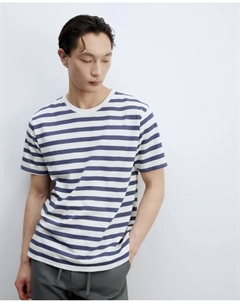 Футболка в полоску из утолщений, синий Сфера