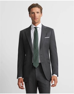 Классический мужской костюмный блейзер серого цвета «елочкой», серый Silbon