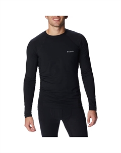 Мужская стретч-топ среднего веса с длинным рукавом Колумбия термофутболка, чёрный Columbia