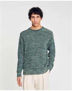 Мужской трикотажный свитер из синели, жёлтый Sandro