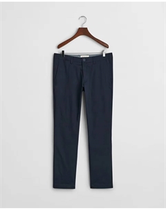 Мужские брюки больших размеров в стиле чинос с застежкой на пуговицы спереди, синий индиго Gant