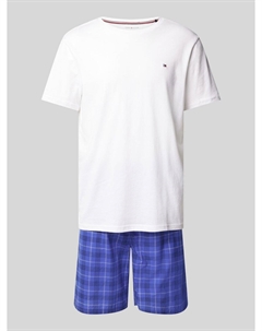 Пижама из чистого хлопка, светло-голубой Tommy hilfiger