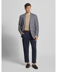 Льняной пиджак с воротником-лацканом, синий Christian berg men