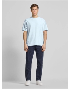 Футболка с ребристым круглым вырезом, светло-голубой Scotch&soda