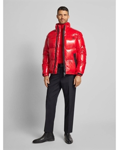 Стеганая куртка с воротником-стойкой модель «Байрон», красный Hugo
