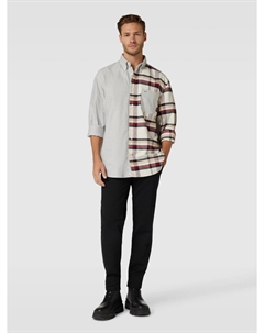 Повседневная рубашка со смешанными узорами, кремовый Tommy hilfiger