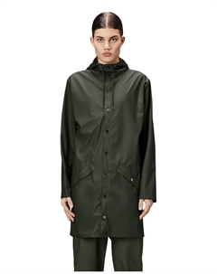Мужской длинный дождевик, темно-зеленый Rains
