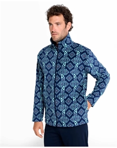 Мужская пижама с аквамарином флисом, синий El búho nocturno