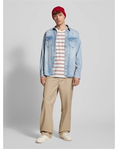 Рубашка из денима классического кроя с накладными нагрудными карманами Replay