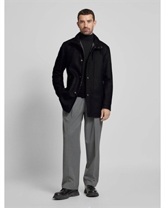 Пальто с воротником-стойкой модель «Камрон», черный Boss