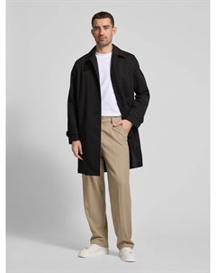 Пальто с отложным воротником модель «Мавер», черный Hugo