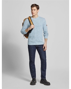 Вязаный свитер из чистого хлопка, синий Camel active