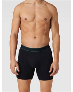 Длинные шорты с эластичным поясом с логотипом в упаковке 2 шт, черный Schiesser