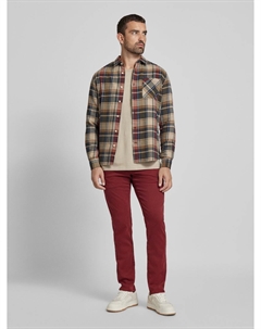 Брюки прямого кроя со шлевками для ремня, модель «Леннокс», красный Mac