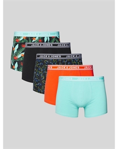 Боксеры с эластичной резинкой на поясе, модель «WEST LEAF», в упаковке 5 шт, зеленый Jack & jones