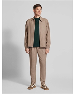 Лонгслив, классический крой, длинный рукав, с пришитой этикеткой, темно-зеленый Scotch&soda