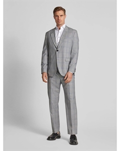 Пиджак из натуральной шерсти на 2 пуговицах с воротником-лацканом, модель «Крис», светло-серый Hugo