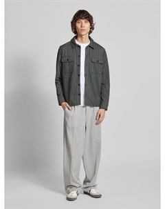 Повседневная рубашка с воротником-стойкой, модель «KODYL», антрацит Only & sons