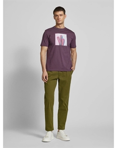 Чиносы с этикеткой, модель «Плиссированная», оливковый Boss orange