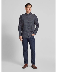 Повседневная рубашка с застежкой на пуговицы, темно-синий Christian berg men