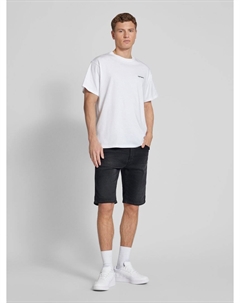 Зауженные джинсовые шорты с пятью карманами, черный Replay