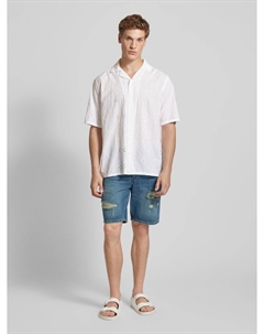 Джинсовые шорты прямого кроя с эффектом потертости, модель «EDGE», темно-синий Only & sons