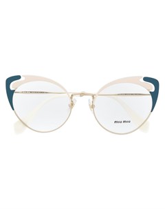 Miu miu eyewear очки в оправе кошачий глаз 52 нейтральные цвета Miu miu eyewear