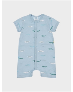 Голубой песочник с принтом "крокодилы" Sanetta