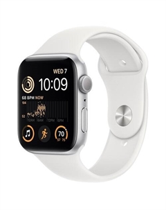Часы Apple Watch SE GPS 44mm Silver Aluminum Case with White Sport Band - M/L