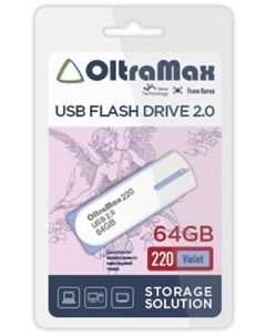 Накопитель USB 2.0 64GB OM-64GB-220-Violet 220, фиолетовый Oltramax