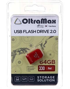 Накопитель USB 2.0 64GB OM-64GB-330-Red 330, красный Oltramax