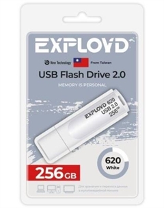 Накопитель USB 2.0 256GB EX-256GB-620-White 620 белый Exployd