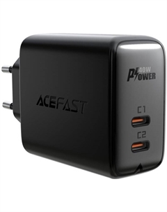 Зарядное устройство сетевое ACEFAST A9 двухпортовое, 40W, USB Type-C/USB Type-C, чёрное Acefast