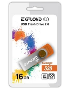 Накопитель USB 2.0 16GB 530 оранжевый Exployd
