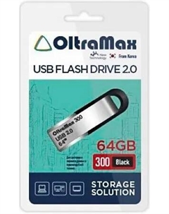 Накопитель USB 2.0 64GB OM-64GB-300-Black 300 чёрный Oltramax