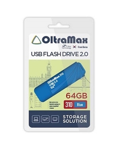 Накопитель USB 2.0 64GB OM-64GB-310-Blue 310, синий Oltramax