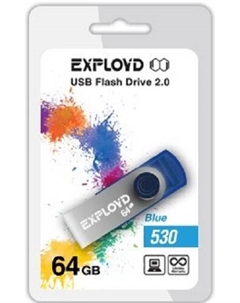 Накопитель USB 2.0 64GB 530 синий Exployd