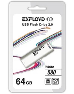 Накопитель USB 2.0 64GB 580 белый Exployd
