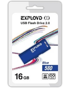Накопитель USB 2.0 16GB 580 синий Exployd