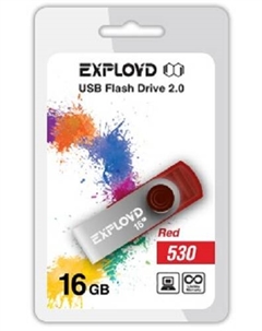 Накопитель USB 2.0 16GB 530 красный Exployd