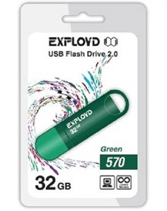Накопитель USB 2.0 32GB 570 зелёный Exployd