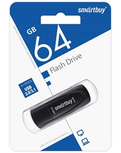 Накопитель USB 3.1 64GB SB064GB3SCK Scout чёрный Smartbuy