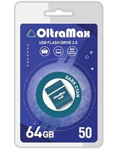 Накопитель USB 2.0 64GB OM-64GB-50-Dark Cyan 50, тёмно голубой Oltramax